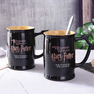 Graby2022現貨特價Harry Potter杯子魔法世界新骨瓷馬克杯600ml大容量水杯地圖陶瓷杯馬克杯