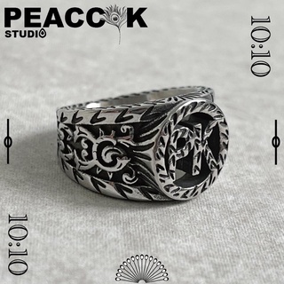 ☆LimeLight☆ PEACCOK PK 做舊 雕花 / LOGO / 飾品 / 鈦鋼 / 戒指 27