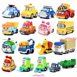 💕限時 熱賣💕韓國城市救援隊poli合金玩具車波利警車玩具安寶 羅依消防車推土機工程車模型赫利巴奇布魯尼慣性車男 S