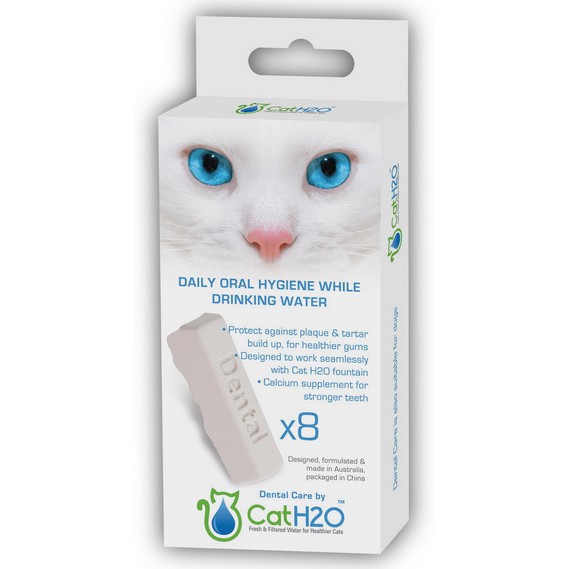 Dog&Cat H2O 二代口腔護理保健潔牙錠一盒8錠 犬用 貓用循環式犬貓有氧濾水機2L 飲水器 飲水機 鮮綠機 二代