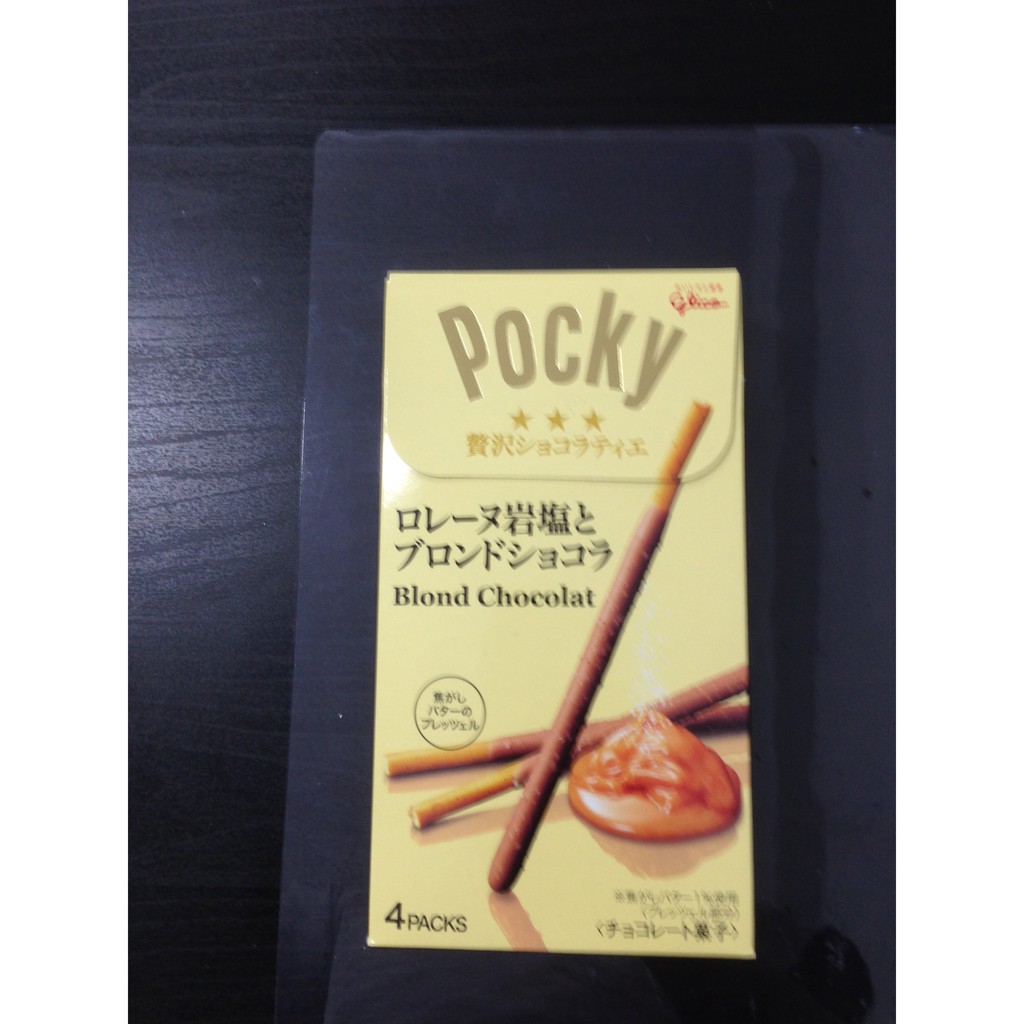 pocky 固力果奢華黃金鹽味巧克力棒 4包共24根80g 特價 45