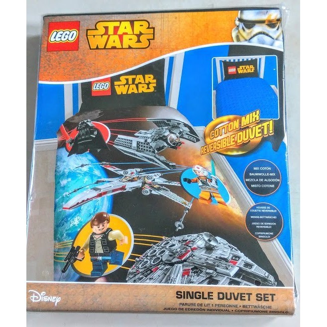 蝦玩具 - Star Wars 星際大戰 LEGO 樂高 被套 枕頭套  Darth Vader 千年鷹 鈦戰機  單