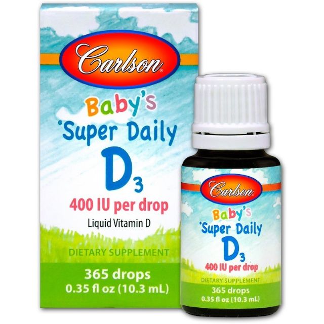（現貨）美國進口 Carlson Labs, 寶寶超級每日維生素 D3，400IU（10.3 毫升）