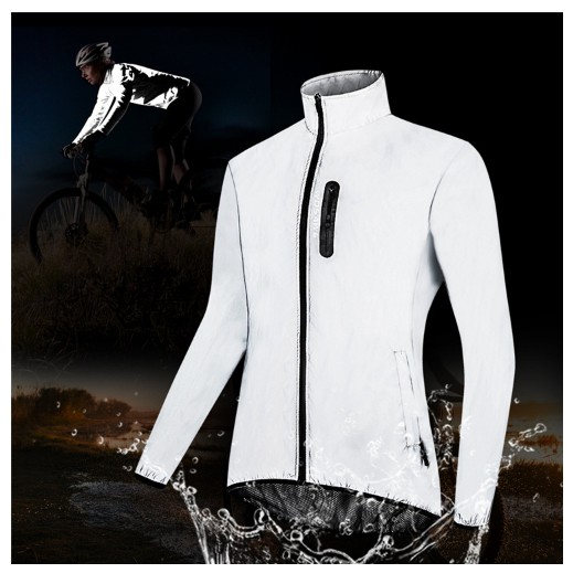 WOSAWE越野自行車騎行運動全反光夜間跑步防雨保暖風衣夾克外套(尺寸表歐瑪尺表建議一下單時小一碼)