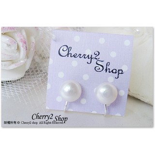 ◎Cherry2 shop◎手作。氣質款~5mm白色天然淡水珍珠夾式耳環/手工耳夾A6199☆