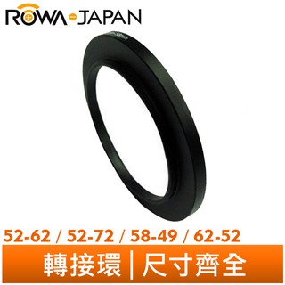 【ROWA 樂華】轉接環 鏡頭 濾鏡 52-62 52-67 52-72 58-49 62-52 mm 尺寸齊全