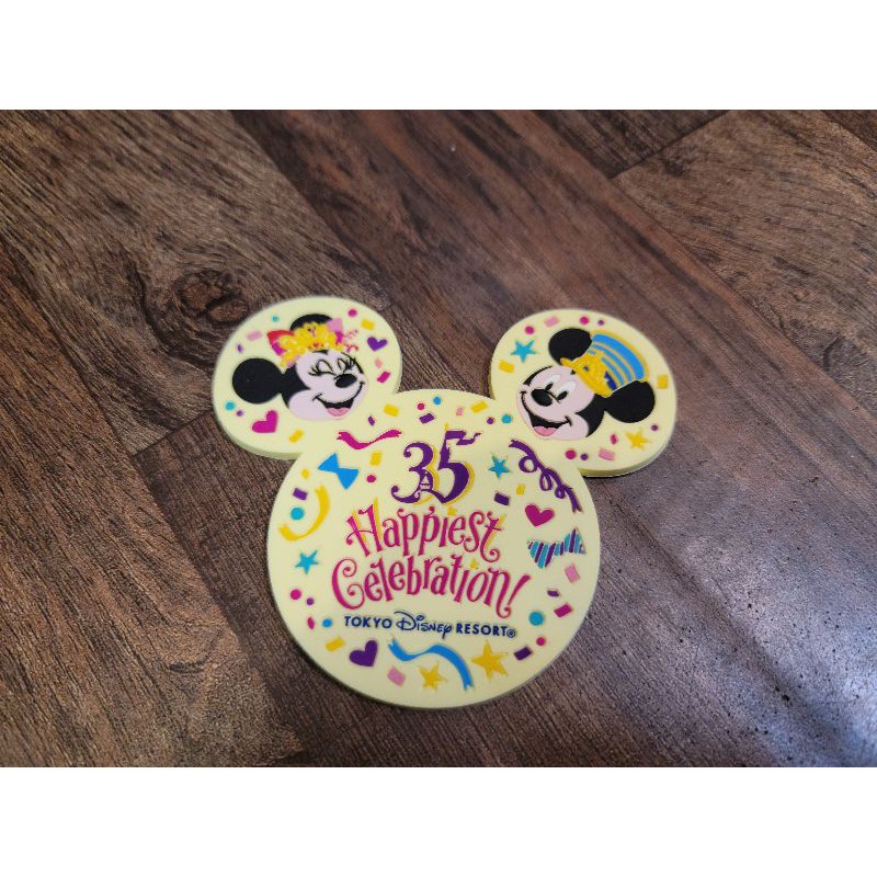 現貨新品Tokyo Disney東京迪士尼35週年米奇米妮杯墊