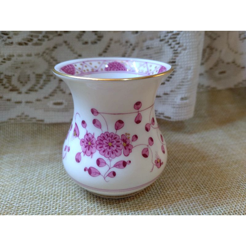 Vintage Meissen 德國麥森 瓷器/手繪 描金 紫印度之花 小花瓶