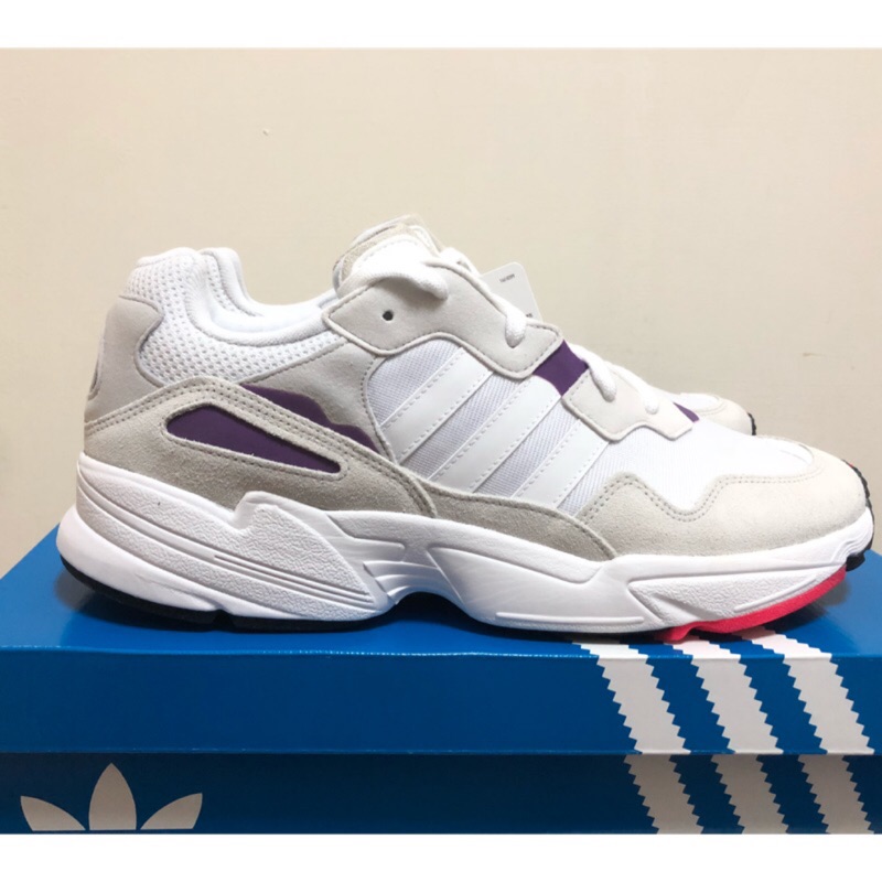 優惠 大腳 adidas originals Yung 96 白紫 灰白 復古 慢跑 老爹  麂皮 US13 現貨