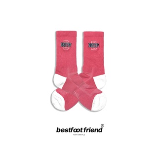 BFF Symptom Socks 粉色 Bestff 字型 文字 刺繡 長襪 中筒襪【BF210044-PK】