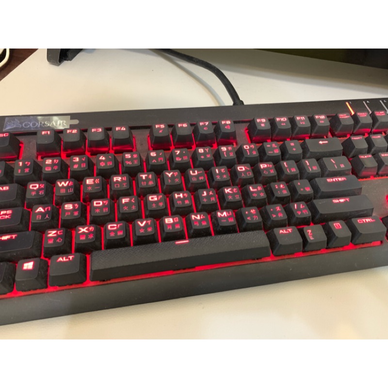 CORSAIR 海盜船 STRAFE LED紅光 茶軸機械鍵盤