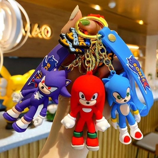 輕奢小舖💦 音速小子索尼克鑰匙圈 Sonic鑰匙扣  任天堂 SEGA遊戲 電影 卡通 公仔 書包 包包吊飾 娃娃掛件