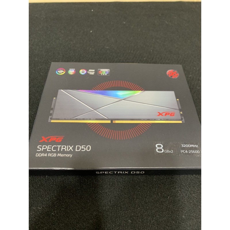 全新 威剛 DDR4-3200 8Gx2 XPG SPECTRIX D50 RGB 幾何幻光 銀河灰