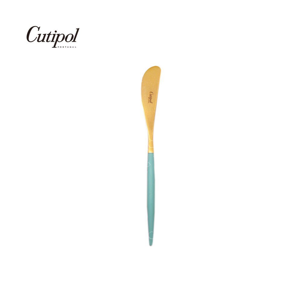 【Cutipol】GOA系列 Tiffany藍金霧面不鏽鋼-17CM奶油刀 葡萄牙手工餐具