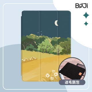 BOJI波吉｜iPad Pro11/Mini 6 保護殼 霧面背透 氣囊殼 彩繪圖案款-秋月照