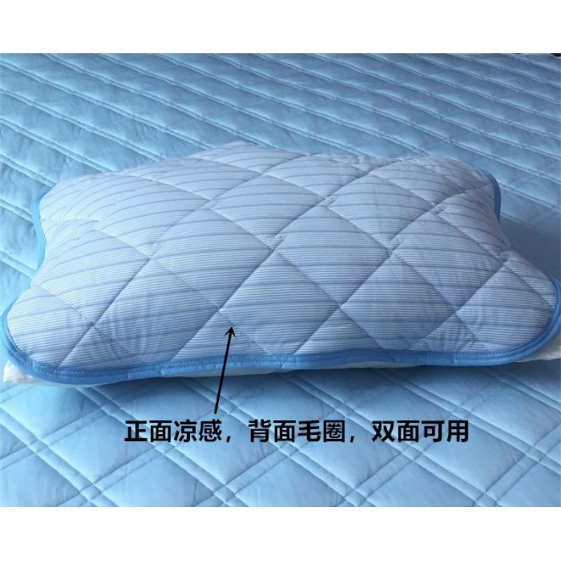 外貿尾單 日單涼感枕巾 日本新科技 N家冷感枕墊冷感透氣吸汗速干枕墊冰絲乳膠枕保潔墊一个涼感寢具45*65雙面使用