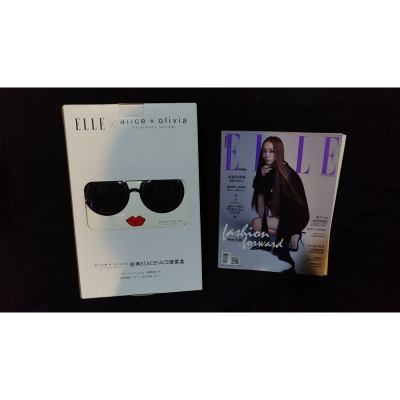 絕版雜誌安室 ELLE贈品在 全新Alice+Olivia經典StaceFace便當盒