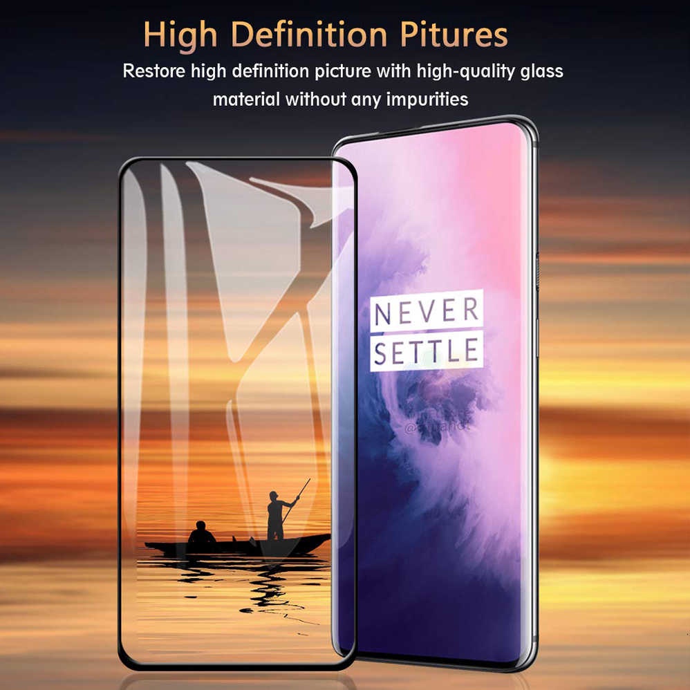 適用於 Oneplus 7t 7 Pro 5g Mclaren 9h 鋼化玻璃的 3d 玻璃 0.3mm 覆蓋的全屏保護