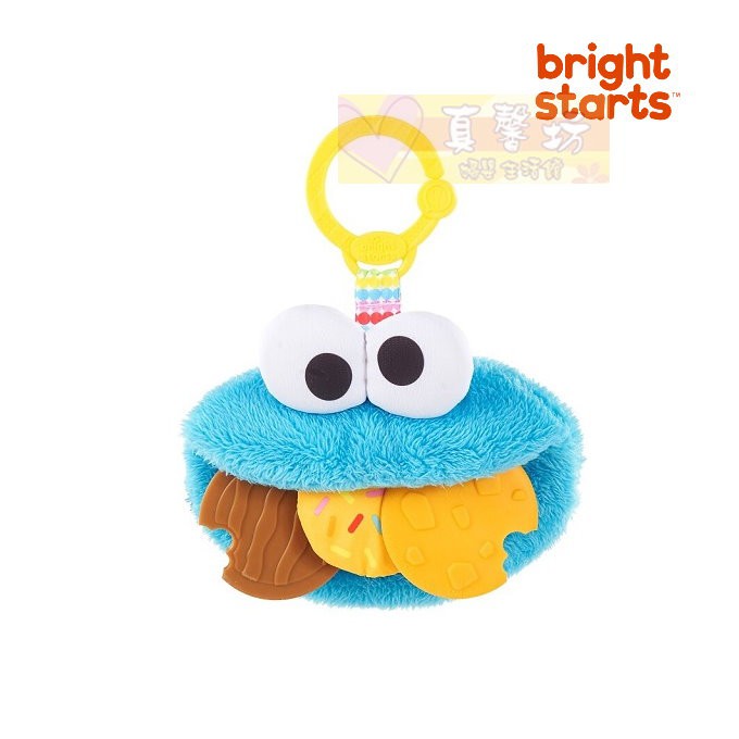 Oball 芝麻街布偶固齒器-餅乾怪獸 KIDS II - 咬牙玩具/助牙器/安撫玩具/Bright Starts