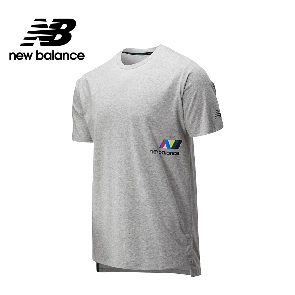 【New Balance】 NB R.W.T.科技棉感印花短袖上衣_男性_灰色_AMT01061AG