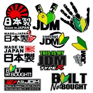 JDM會徽 標誌 貼紙 機車反光貼花 汽車防水貼花 頭盔滑板裝飾