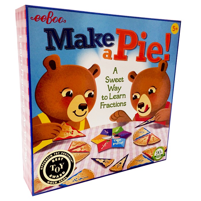 eeboo Make a Pie數學分數概念遊戲 新封面款 美國金牌桌遊 美國代購正品 綠寶貝