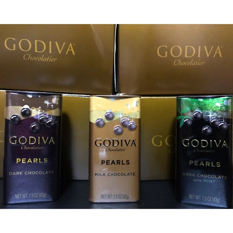［2019現貨］Godiva 巧克力豆 珍珠鐵盒高貴上架