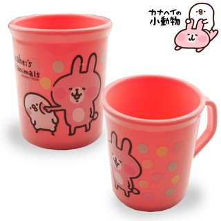 日本卡娜赫拉的小動物Kanahei 兔兔與小雞P助 吸管蓋水晶杯 漱口杯 透明提把水杯 兒童吸管水杯 兒童杯