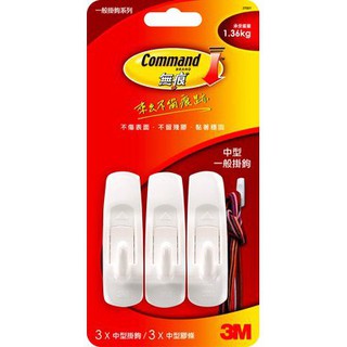 【便利商店】3M™ Command™ 無痕™ 中型掛鉤 27001