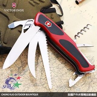 詮國 - (VN122) Victorinox維氏瑞士刀RangerGrip 57 紅黑防滑13用 0.9583.MC