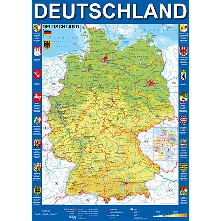 (現貨)德國SCHMIDT拼圖---德國地圖(1000片)58287