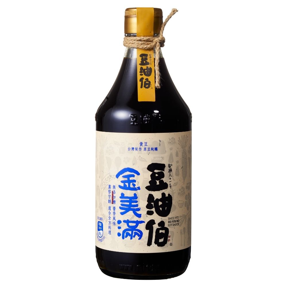 屏東豆油伯金美滿無添加糖醬油500ml