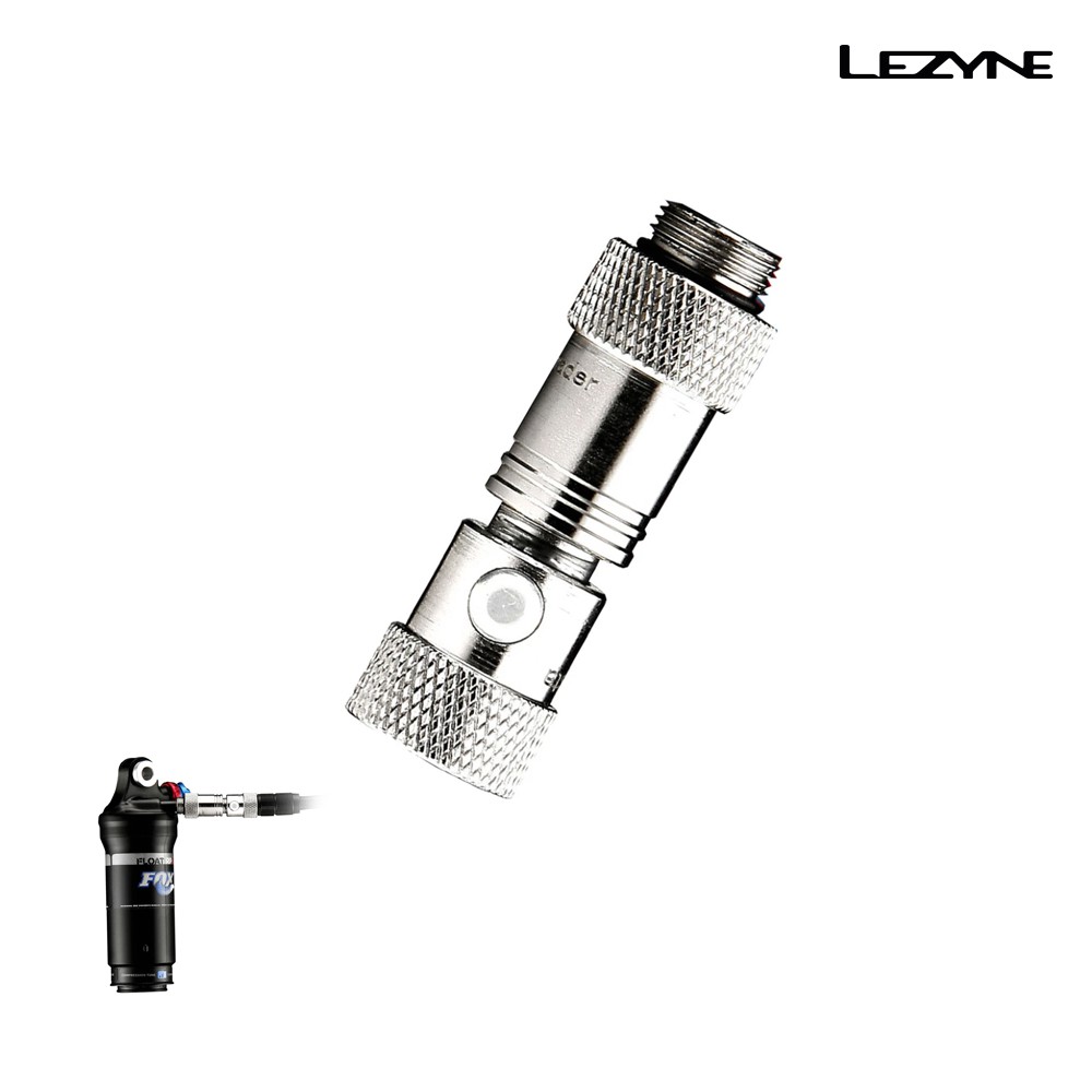 【LEZYNE】美/法/避震器三用氣嘴頭(白鐵)