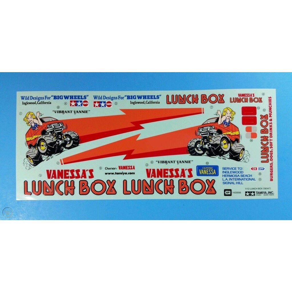 boyshobby TAMIYA 9495470 便當盒 Lunch Box 大腳車車殼貼紙