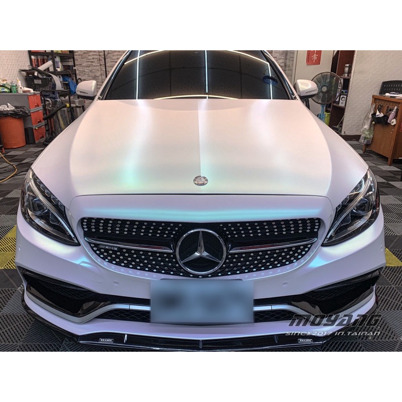 【膜漾專業包膜】BENZ C300 全車曙光白