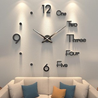 《台灣發貨》創意款 創意diy 掛鐘 客廳 時尚藝術 免打孔 鐘錶 現代 簡約 大氣 個性 掛牆 貼時鐘