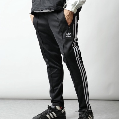 【CLASSICK】Adidas Originals 三葉草 縮口長褲 直筒 黑色 CW1269