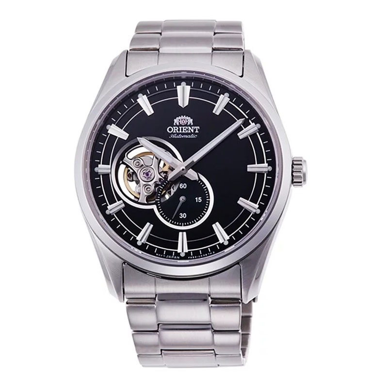 【ORIENT 東方錶】RA-AR0002B 藍寶石鏡面 鏤空開芯 鋼錶帶 機械男錶 黑/銀 40.8mm 台南時代鐘錶