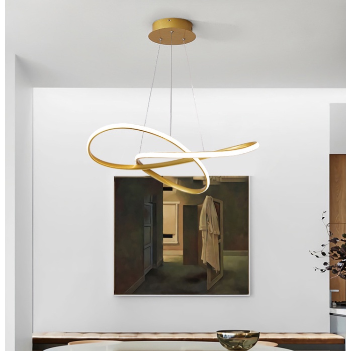 110V北歐餐廳吊燈現代簡約LED藝術飯廳餐桌燈時尚造型臥室ins創意個性