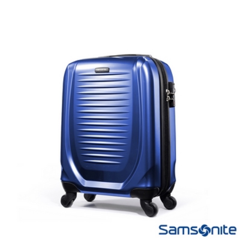 Samsonite新秀麗 20吋Gary立體流線可擴充硬殼TSA登機箱(極光藍) 公司福利品轉售