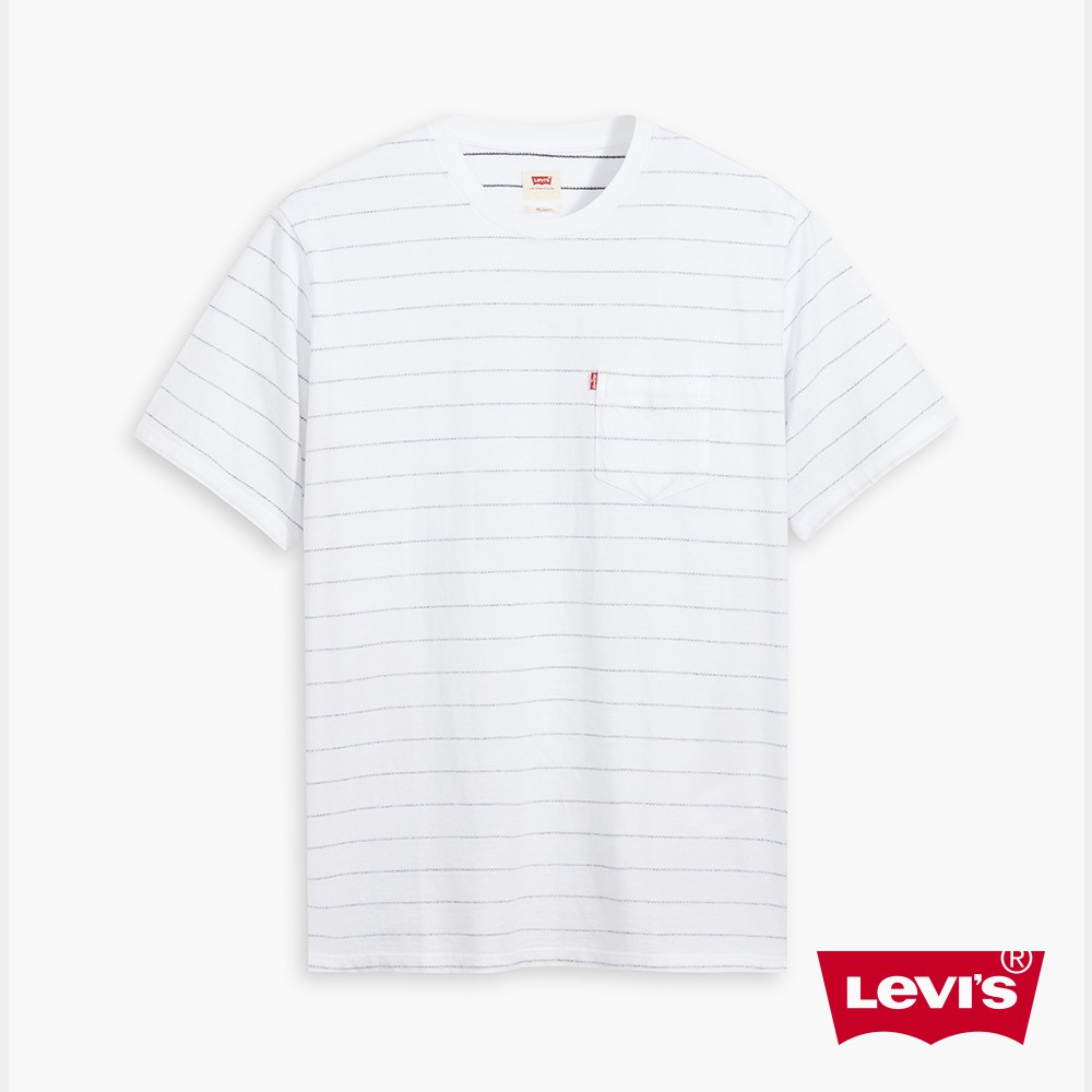 Levis 條紋單口袋短袖T恤 / 寬鬆休閒版型 男款 熱賣單品 34310-0022