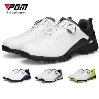 PGM GOLF 旋轉鞋帶男士運動鞋透氣防滑防水設計適合高爾夫戶外運動