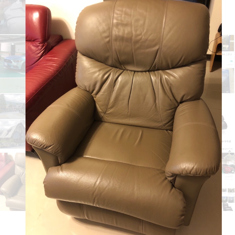 L-Z-BOY-(Lazy boy)半牛皮搖椅式休閒椅- HOLA台中店以56800元購入