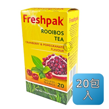 Freshpak 南非國寶茶 蔓越莓口味 Rooibos tea 20包/盒 有效期限至2022/3月
