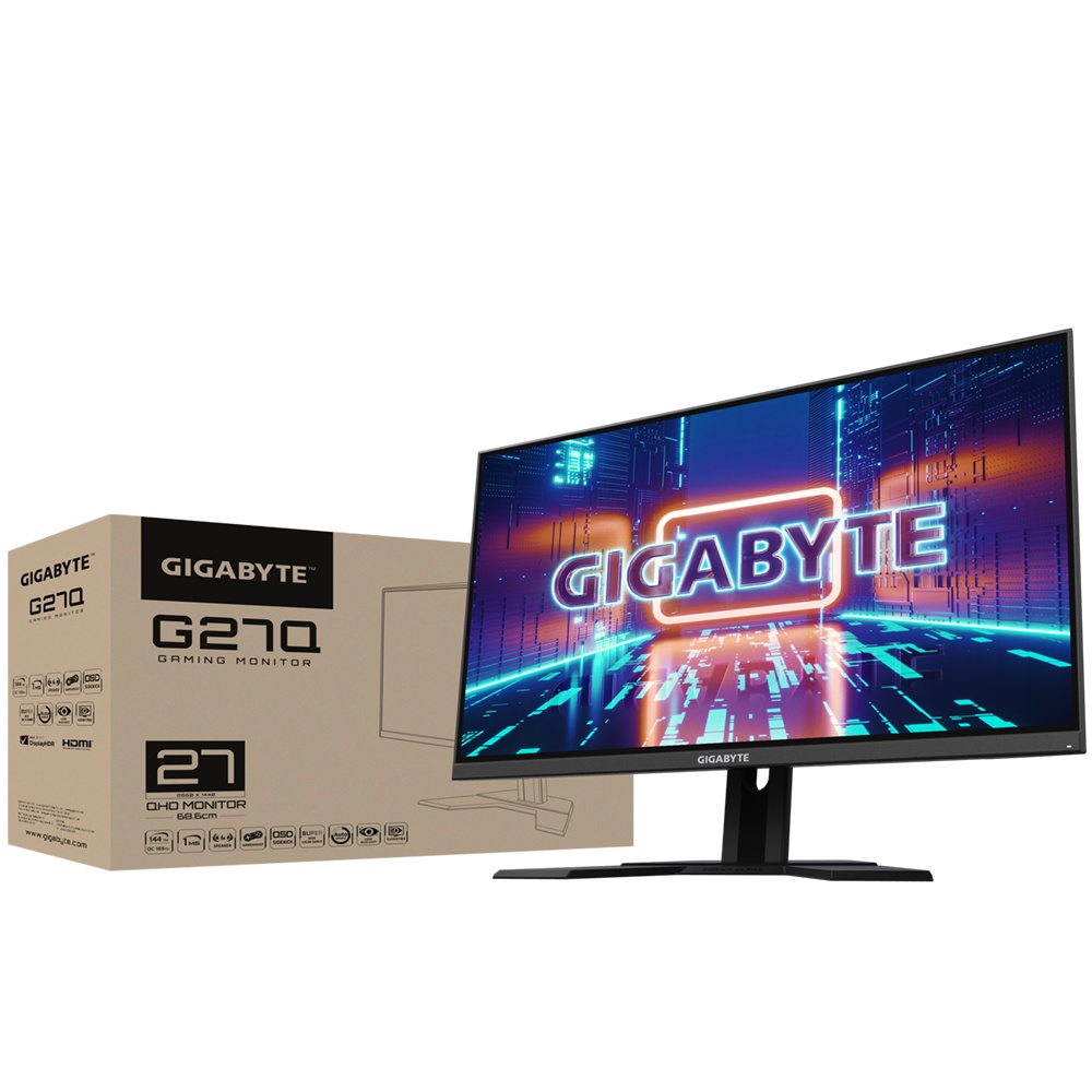 GIGABYTE技嘉 原廠福利機 G27Q 27吋 2K螢幕 1ms/IPS/144Hz 內建喇叭 FreeSync