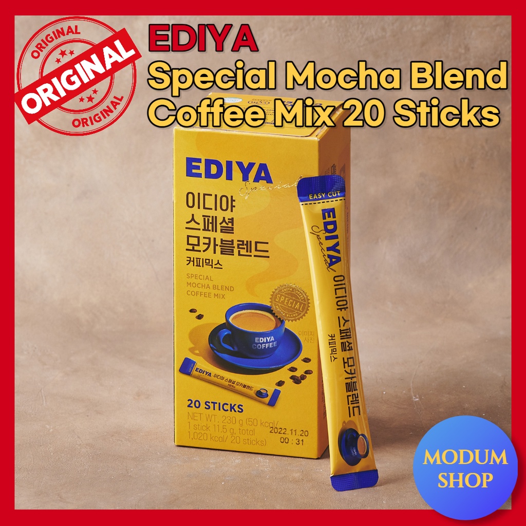韓國 EDIYA COFFEE 專用摩卡混合咖啡混合咖啡混合 ,20 支