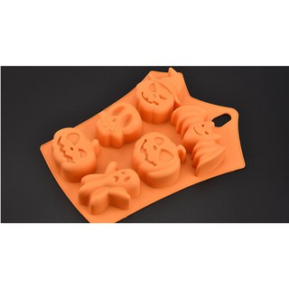 聯勝烘焙-6連萬聖節巧克力矽膠模型.冰格模手.工烘焙模型DIY裝飾蛋糕模具