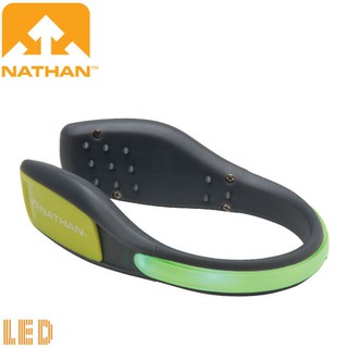 【NATHAN 美國 防水LED鞋環 綠】NA5072NB/亮燈閃爍/LED/安全閃燈/警示燈/健行/夜騎/自/悠遊山水