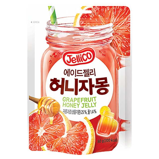 得億商行Jellico  蜂蜜葡萄柚軟糖 韓國 樂天 養樂多軟糖可愛養樂多QQ軟糖，香甜乳酸風味