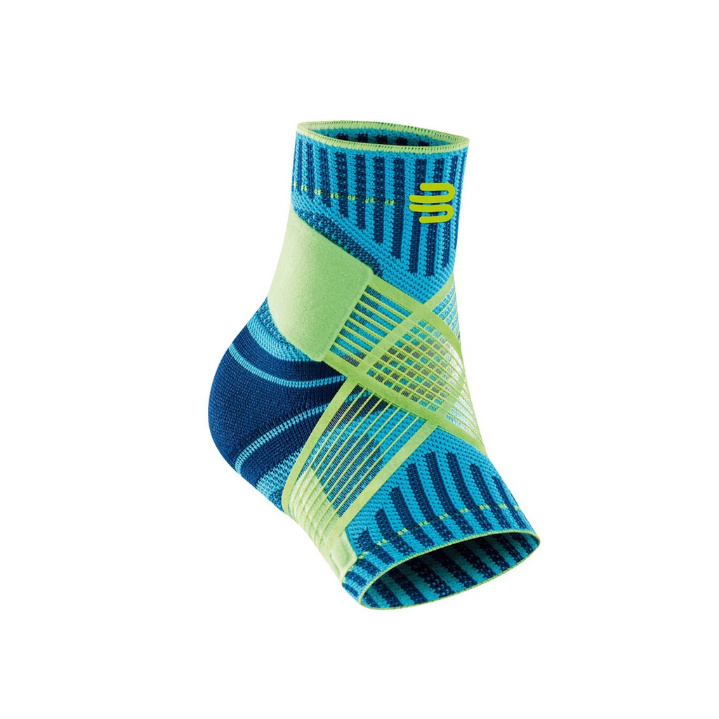 BAUERFEIND 專業運動支撐帶型護踝(左腳)(護具 保爾範 德國製「11419401260-71」 水藍螢光綠